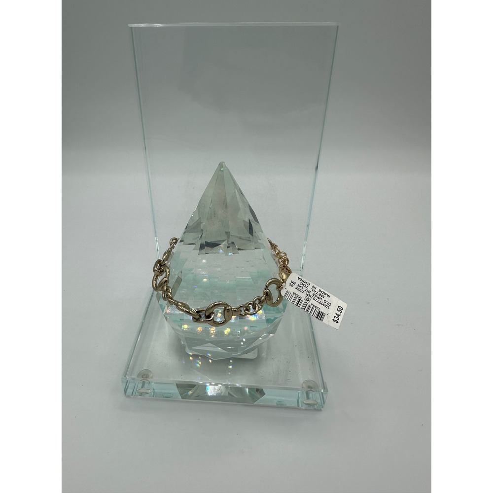 Charter Club Horsebit Link Bracelet Womens OS Gold NEW Equestrian Style